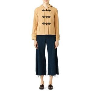 SHOSHANNA Tan Toggle Wool Coat jacket size 8